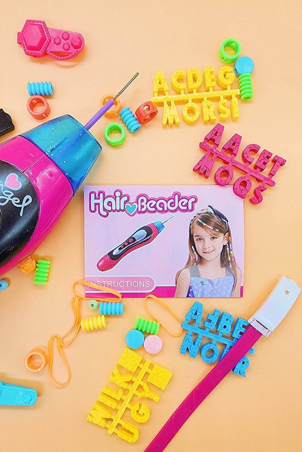 2-in-1 Hair Beader Kit – DIY Hair Braiding & Beading Toy for Girls - www.habarya.com