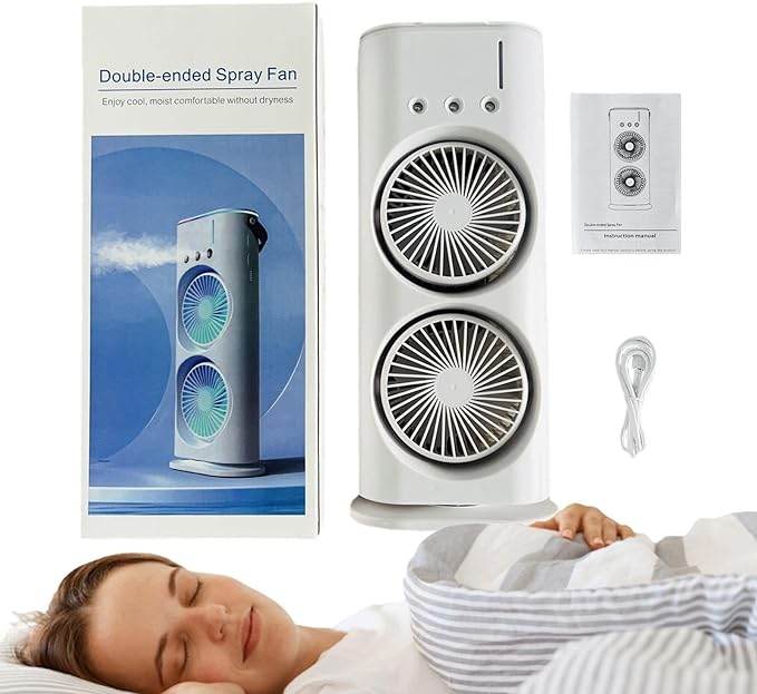 Double Mist Fan - Cool Your Space with Refreshing Dual Mist Technology - www.habarya.com