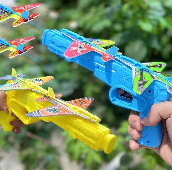 Airplane Catapult Gun – Flying Toy Plane Launcher for Kids - www.habarya.com