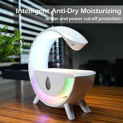 Anti-Gravity Cool Mist Humidifier – USB Air Diffuser with Light & White Noise