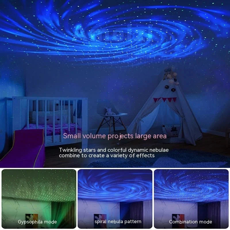 Starry Sky Projector Night Light – Bluetooth Music & Remote Control (USB Powered)