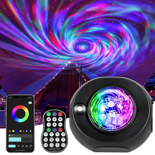 Starry Sky Projector Night Light – Bluetooth Music & Remote Control (USB Powered)