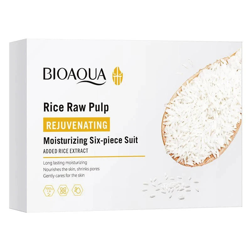 BIOAQUA Rice Raw Pulp Rejuvenating Skincare Set