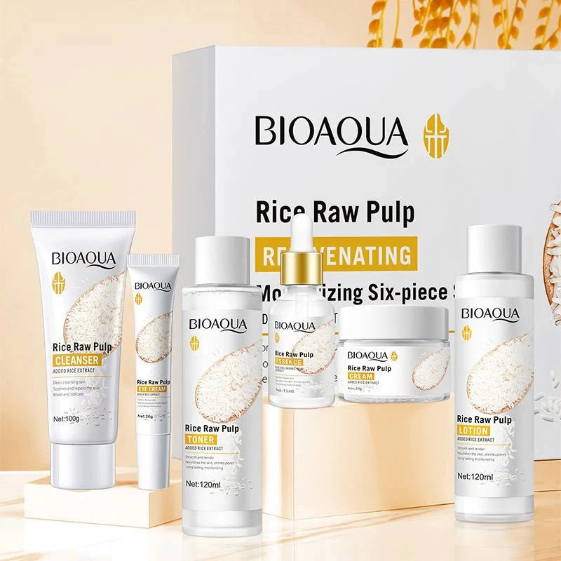 BIOAQUA Rice Raw Pulp Rejuvenating Skincare Set