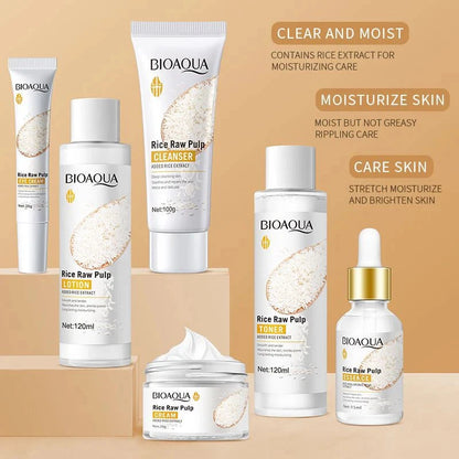 BIOAQUA Rice Raw Pulp Rejuvenating Skincare Set
