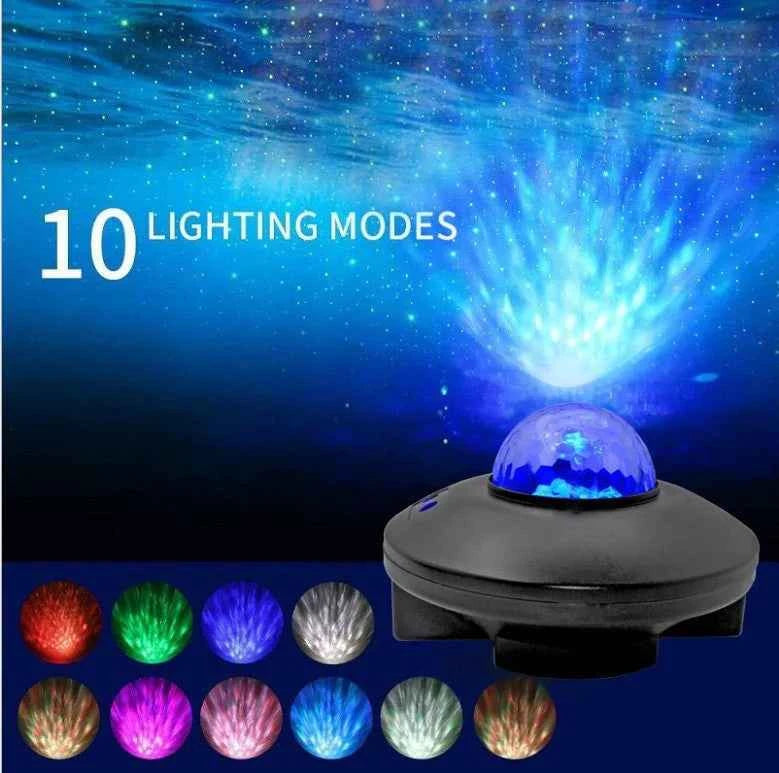Bluetooth Starry Sky Projector – LED + Laser Ceiling Light with Music & Adjustable Brightness