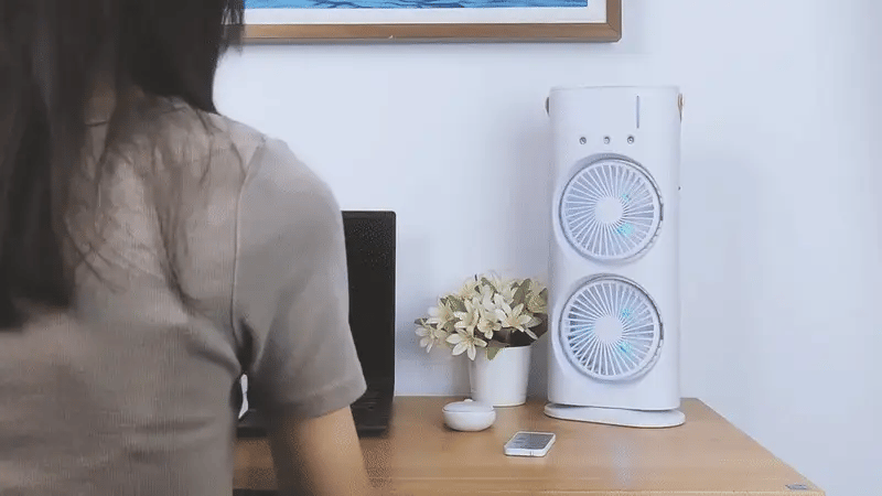 Double Mist Fan - Cool Your Space with Refreshing Dual Mist Technology - www.habarya.com