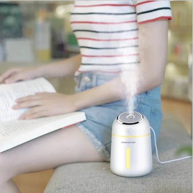 4-in-1 Mini USB Humidifier with Light, Fan & Aroma Function - www.habarya.com
