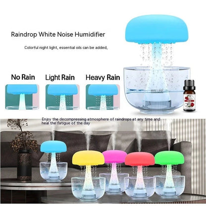 Raining Cloud USB Humidifier – 400ml Cool Mist & LED Night Light for Home or Office