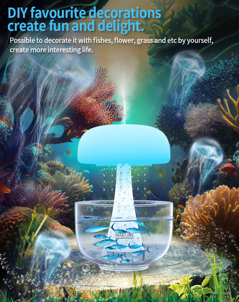 Raining Cloud USB Humidifier – 400ml Cool Mist & LED Night Light for Home or Office