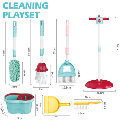 Kids Cleaning Toy Set – Mop, Broom & Dustpan for Toddlers