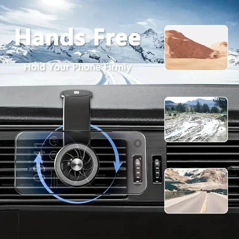 Dashboard Magnetic Phone Mount for Car – 360° Rotation - www.habarya.com