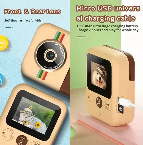 Kids Mini Print Camera – Snap & Print in Seconds!