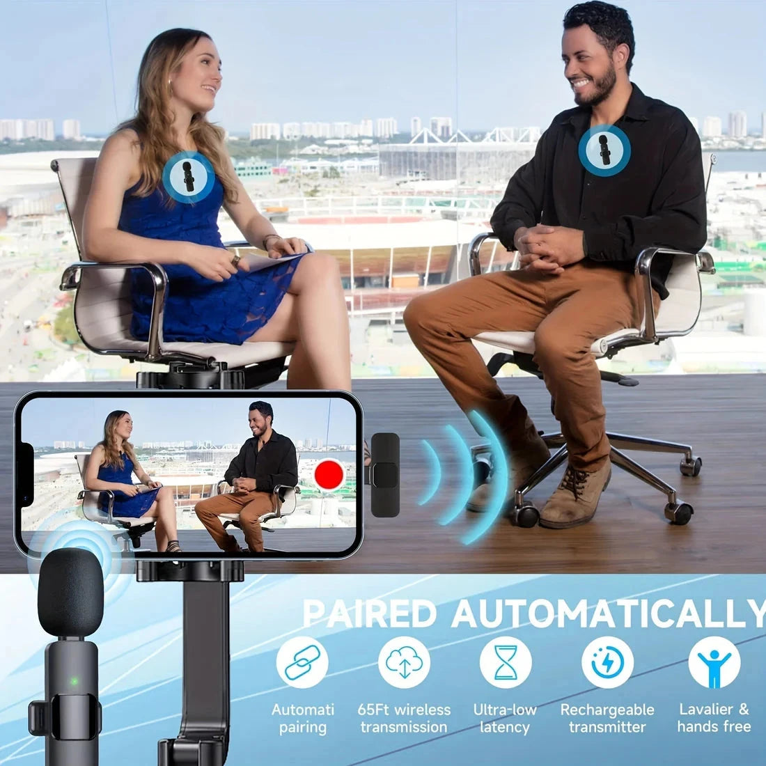 Wireless Clip Mic for iPhone & iPad